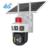 Camera de supraveghere 4G, TSS-D205, cu Panou Solar, Full HD , 2 lentile
