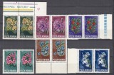 ROMANIA 1974 LP 861 OCROTIREA NATURII FLORI PERECHE SERII MNH