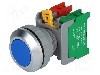 Intrerupator ac&amp;#355;ionat prin apasare, 1 pozitii, 30mm, seria XB30, AUSPICIOUS - XB30-1O/C BL