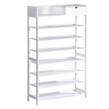 Cumpara ieftin Pantofar bambus alb Katley 70x25x117 cm