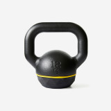 Ganteră Kettlebell din Fontă și Bază din Cauciuc - 12 kg, Corength