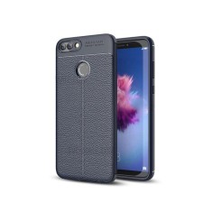Husa Silicon Huawei P Smart Dark Blue Litchi