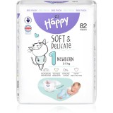 Bella Baby Happy Soft&amp;Delicate Size 1 Newborn scutece de unică folosință 2-5 kg 82 buc