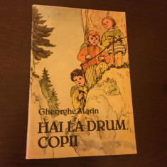 CARTE CU ILUSTRATII: Gheorghe Marin - Hai la drum, copii [1988]