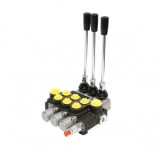 Distribuitor hidraulic cu 3 manete debit 40L/min cu levier si reductie incluse -15 /+80 Breckner Germany