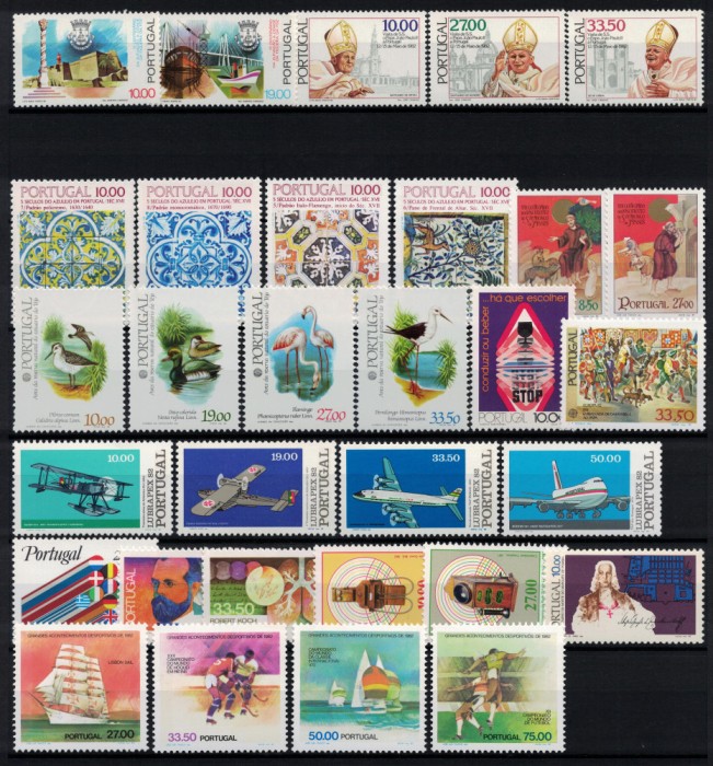 PORTUGALIA 1982 - An complet / serii complete MNH (cota Michel 58&euro;)