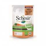 Cumpara ieftin Schesir Bio For Sterilized Cat, Vita, Pui si Morcovi, plic 85 g