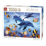 Puzzle 1000 piese Four Dolphins, Jad