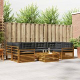 Cumpara ieftin Set de canapele de exterior 7 buc. 6-Locuri Natural si Antracit
