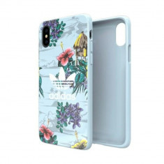 Husa Cover Adidas OR Snap Floral pentru iPhone X/XS Grey-Mint