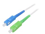 Patch cord fibră optică SC/APC-SC/UPC 3m alb