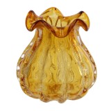 Cumpara ieftin Vaza flori sticla maro 21 x 23 cm