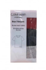 Set 3 tricouri bumbac Calvin Klein baieti, multicolor, marimea L 10-12 ani foto