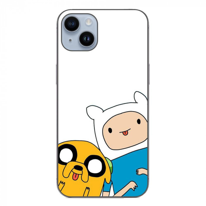 Husa compatibila cu Apple iPhone 14 Plus Silicon Gel Tpu Model Finn and Jake Tongues