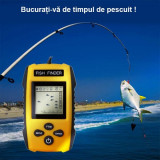 Cumpara ieftin Fish Finder Portabil - sonar pentru pescuit , Senzor Adancime 100m, Pentru pescuitul la mare, lac, rau si balta, Star