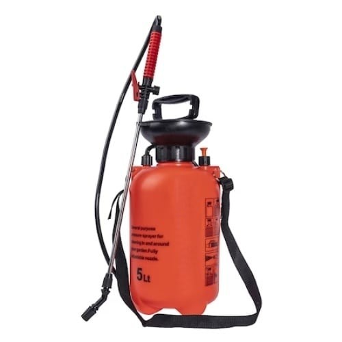 Pompa de stropit manuala tip vermorel, capacitate 5L, pentru gradina, pomi, legume, rosu