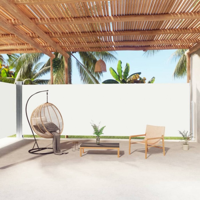 vidaXL Copertină laterală retractabilă, crem, 180x1000 cm 318037
