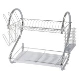 Suport pentru Uscat Vase din Metal cu Tava de Scurgere, 49 A 37 A 26 cm