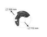Protectie stropire disc frana Audi A4 (B5), 11.1994-09.2001, A6 (C5), 05.1997-01.2005, Vw Passat (B5), 09.1996-01.2005, fata, Stanga, metal