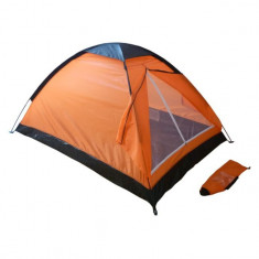 Cort pentru camping BQ Slumberjack C5, 2 persoane, din poliester, cu plasa insecte, 200 x 140 x 100 cm, portocaliu foto