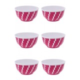 Set boluri, 6 piese, 350 ml, Plastic, Fucsia