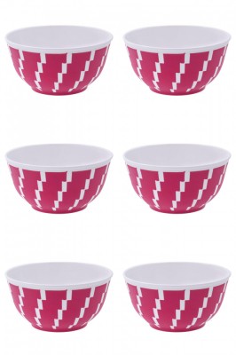 Set boluri, 6 piese, 350 ml, Plastic, Fucsia foto