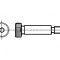 Şurub oţel M12 imbus HEX 8mm 18mm filet
