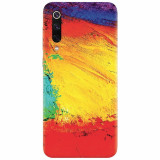 Husa silicon pentru Xiaomi Mi 9, Colorful Dry Paint Strokes Texture