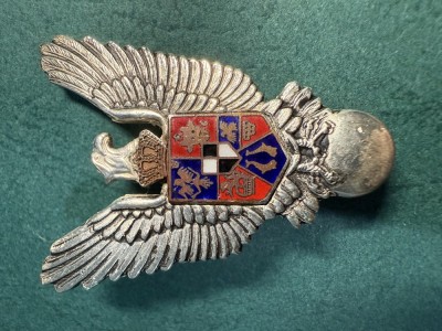 Insigna pilot militar Mihai 1 perioada 1940 1941 1947 varianta argint foto