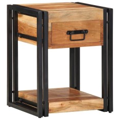 vidaXL Dulap de noapte Maro 40 x 35 x 50 cm lemn masiv de acacia 4016692