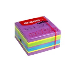Notite Adezive Kores, 450 File, 75x75 mm, Neon Mixt Spring, Bloc Notes, Sticky Notes, Post-it, Post-it-uri, Bloc de Hartie, Notite pentru Birou, Notit foto