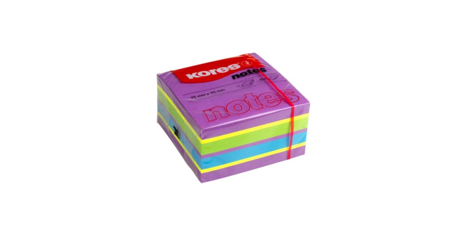 Notite Adezive Kores, 450 File, 75x75 mm, Neon Mixt Spring, Bloc Notes ...