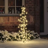 Brad Crăciun vidaXL 120cm cu 100 LED Alb Cald, Ratan, Interior/Exterior - Decoratiune Festiva, USB
