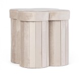 Cumpara ieftin Taburet catifea bej Jocelyn 40x40x40 cm