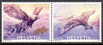 ELVETIA 2019, EUROPA CEPT, Fauna - Pasari, serie neuzata, MNH foto