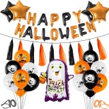 Set decoratiuni pentru Halloween THEXIU, folie/latex, multicolor, 31 piese