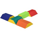 HOMCOM Set de Construcții Moi pentru Copii 1-3 Ani cu 5 Blocuri, 48.3x19.1x48.3 cm, Multicolor | Aosom Romania