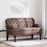 vidaXL Bancă Chesterfield Maro 119.5 x 64.5 x 75 cm Piele artificială 42019296