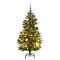 Brad Crăciun artificial articulat cu 150 LED-uri/globuri 120 cm