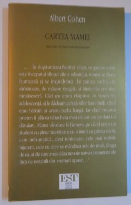 CARTEA MAMEI de ALBERT COHEN, 2002 foto
