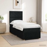 Cumpara ieftin Pat cu arcuri LED si saltea Negru 80 x 200 cm Tesatura