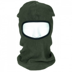 Cagula Polar Fleece, Elastica Adult Balaclava "1 gaura" OD Green MFH 10908B