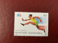 andorra - Timbre sport, jocurile olimpice 1984, nestampilate MNH foto