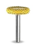 Raspel Rotosaw diametru 16 mm coada 3,2mm, Granulatie Saburr FINA - GALBENA