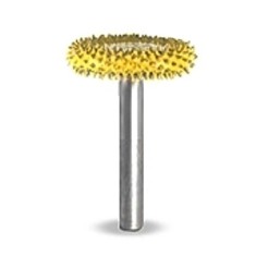 Raspel Rotosaw diametru 16 mm coada 3,2mm, Granulatie Saburr FINA - GALBENA