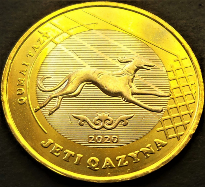 Moneda exotica bimetal 100 TENGE - KAZAHSTAN, anul 2020 *cod 2022 B = Qumai Tazy