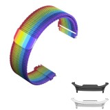 Curea otel, Milanese Loop Slim, compatibila cu Samsung Galaxy Watch8 Classic 46mm, Rainbow