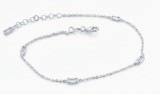 Cumpara ieftin Bratara de Picior din Argint 925 Baguette Sparkle , Design Minimalist cu Cristale