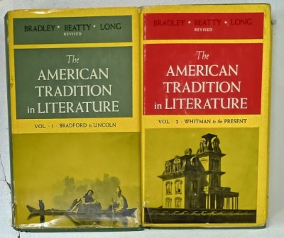THE AMERICAN TRADITION IN LITTERATURE by BRADLEY ...LONG , VOLUMELE I - II , 1962 foto