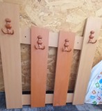 Cuier din lemn, pentru hol, culoare maro